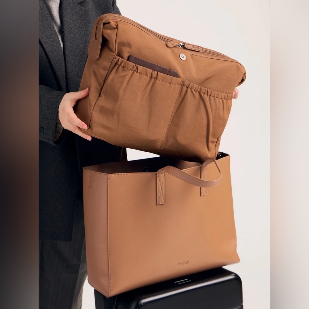 Calpak Haven Laptop Tote Bag in Toffee - Picture 3 of 6